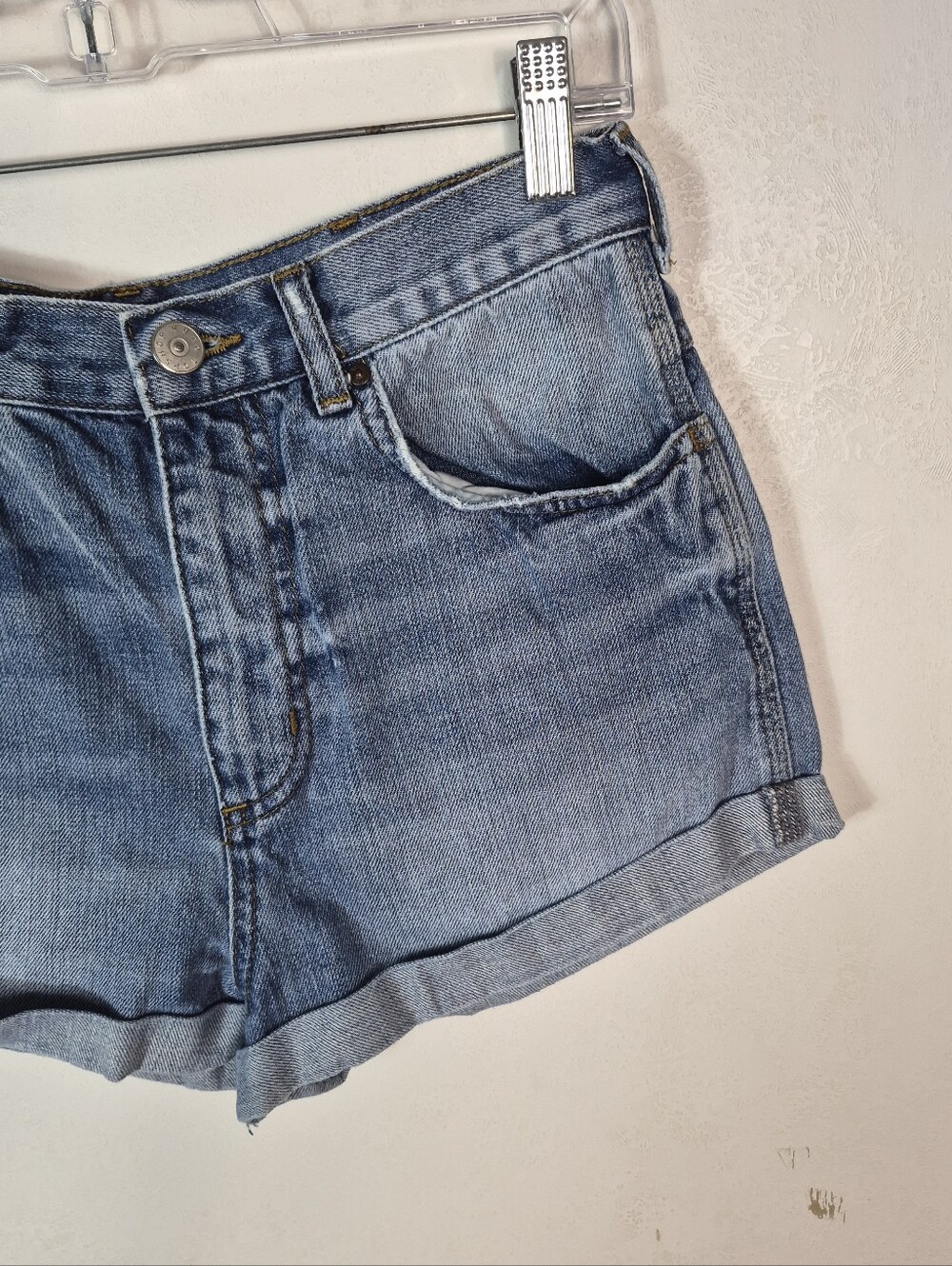 Topshop Moto Rosa Jean Shorts Blue Size 6 - Picture 3 of 11